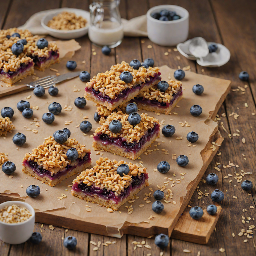 One-Hour Blueberry Crumb Bars with Oat Topping