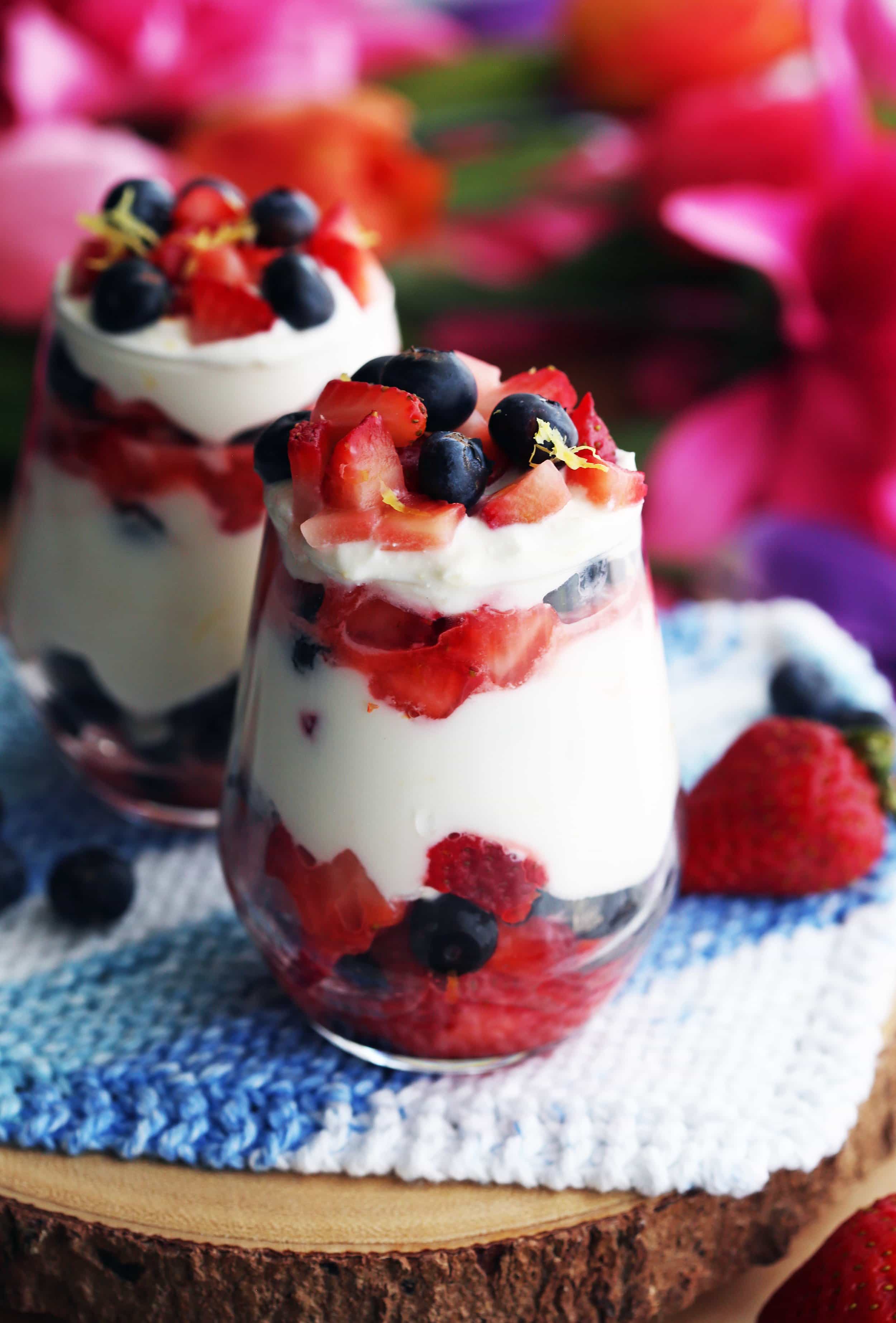 Layered Mascarpone and Honey Berry Tart