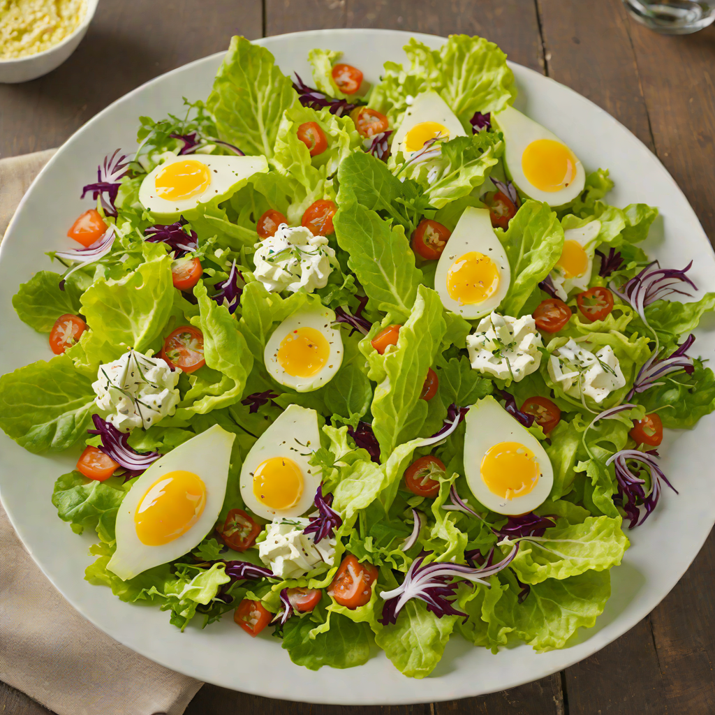 Iceberg Lettuce and King Penguin Egg Salad with Antarctic Citrus Dressing