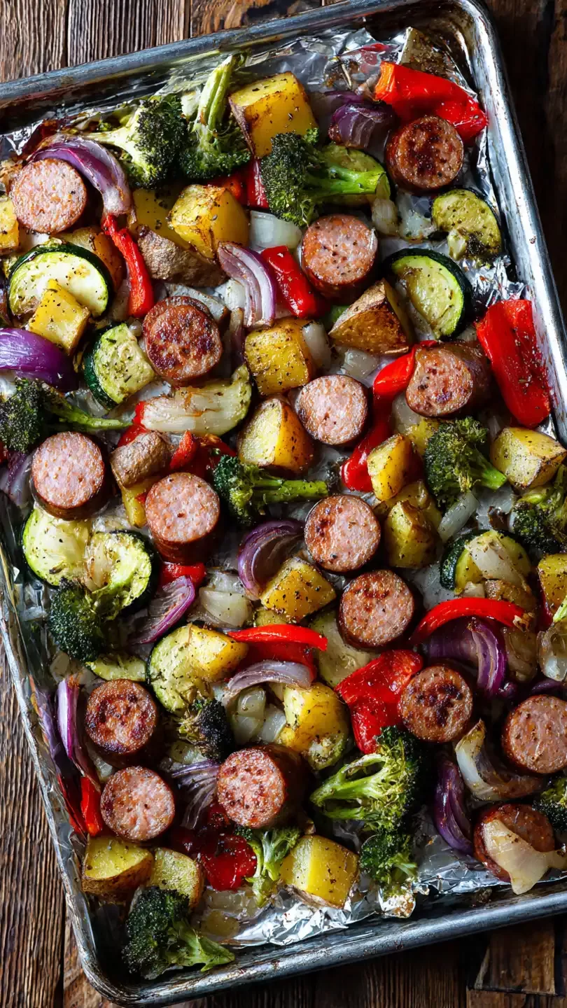 Sheet Pan Sausage and Damper Bread Bake