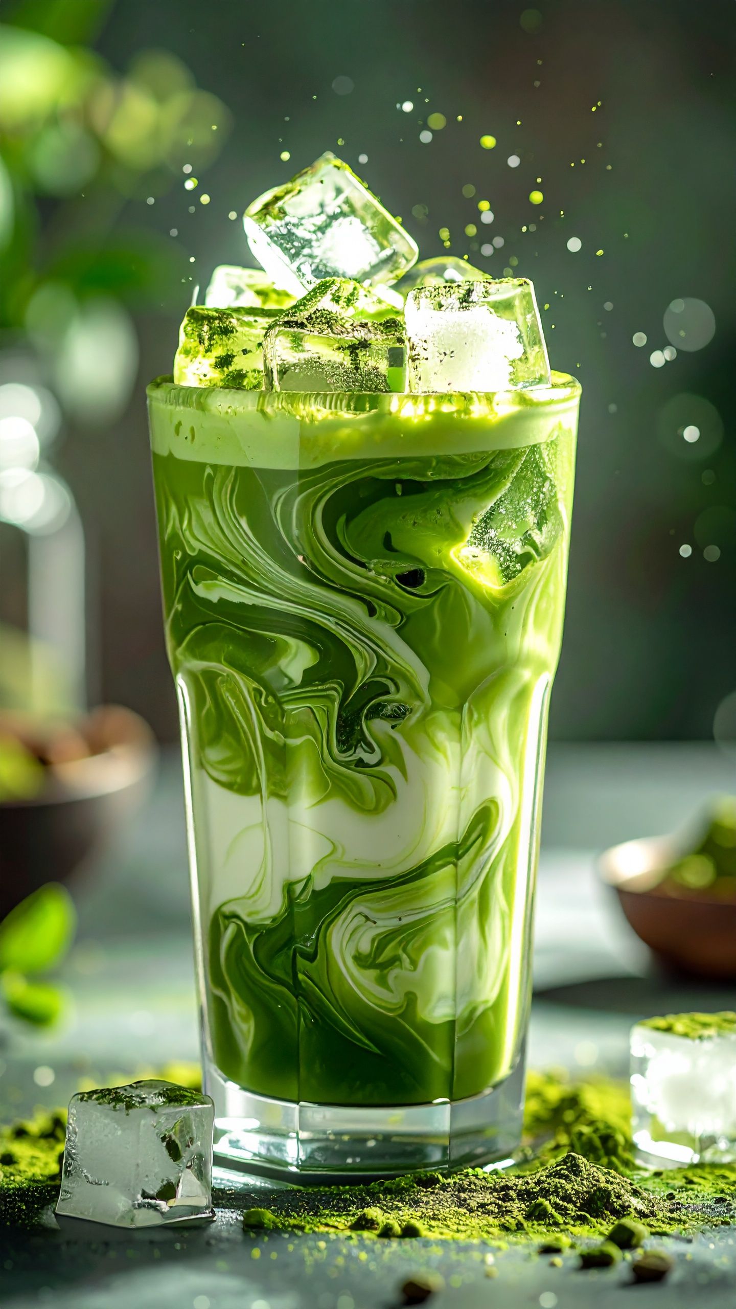 Shimmering Emerald Matcha Fizz