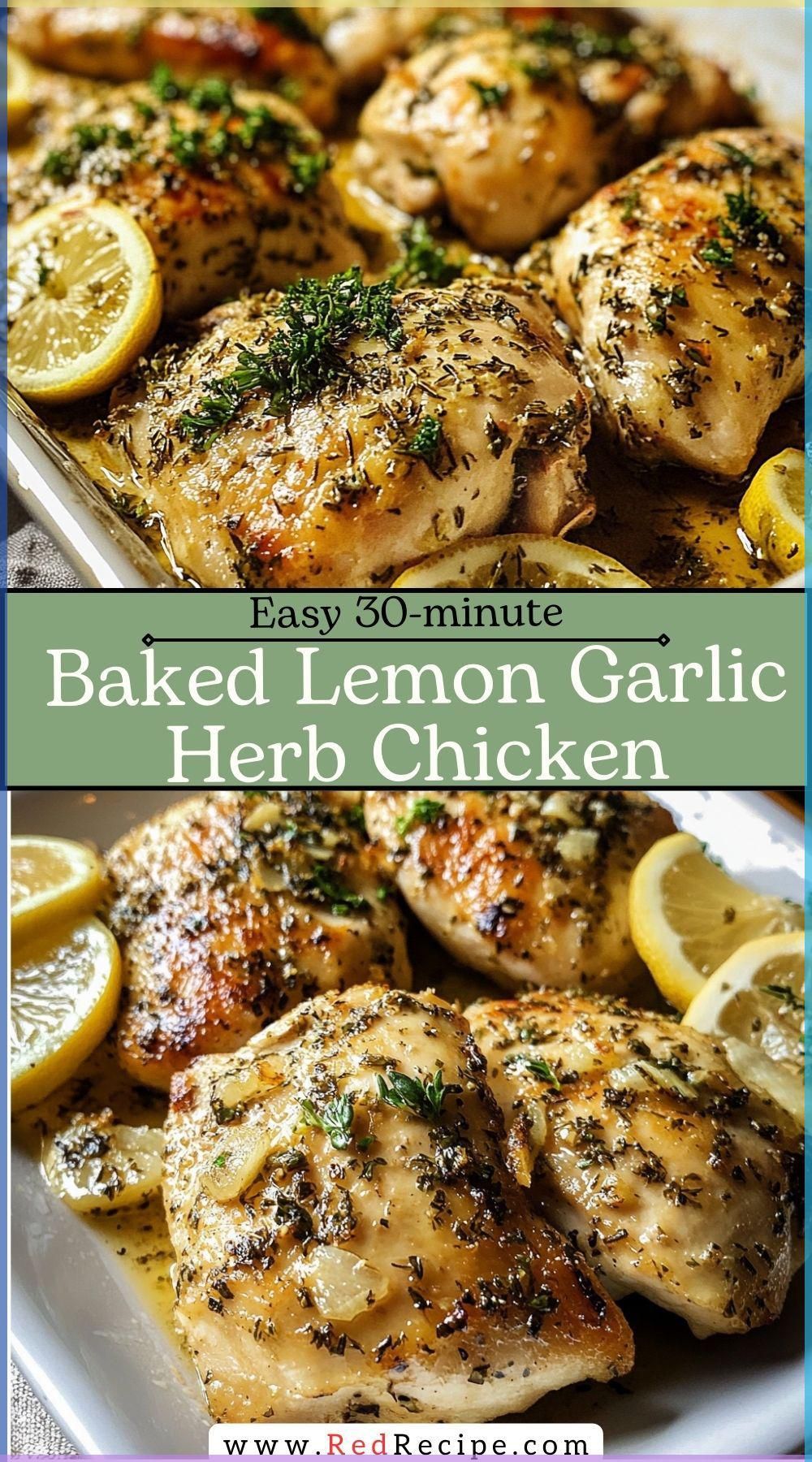 Baked Lemon-Thyme Chicken with Garlic and Shallots