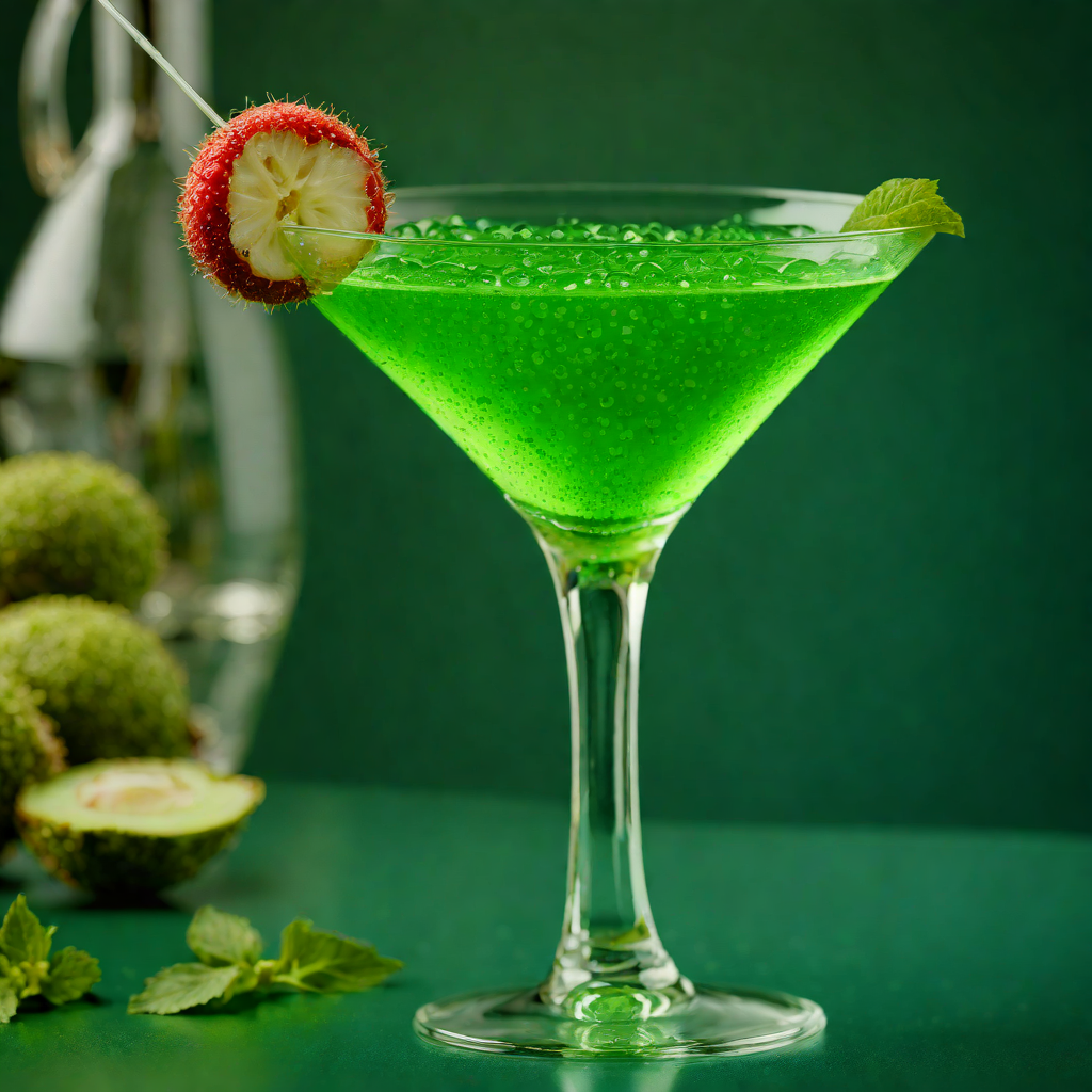 Shimmering Emerald Lychee Martini
