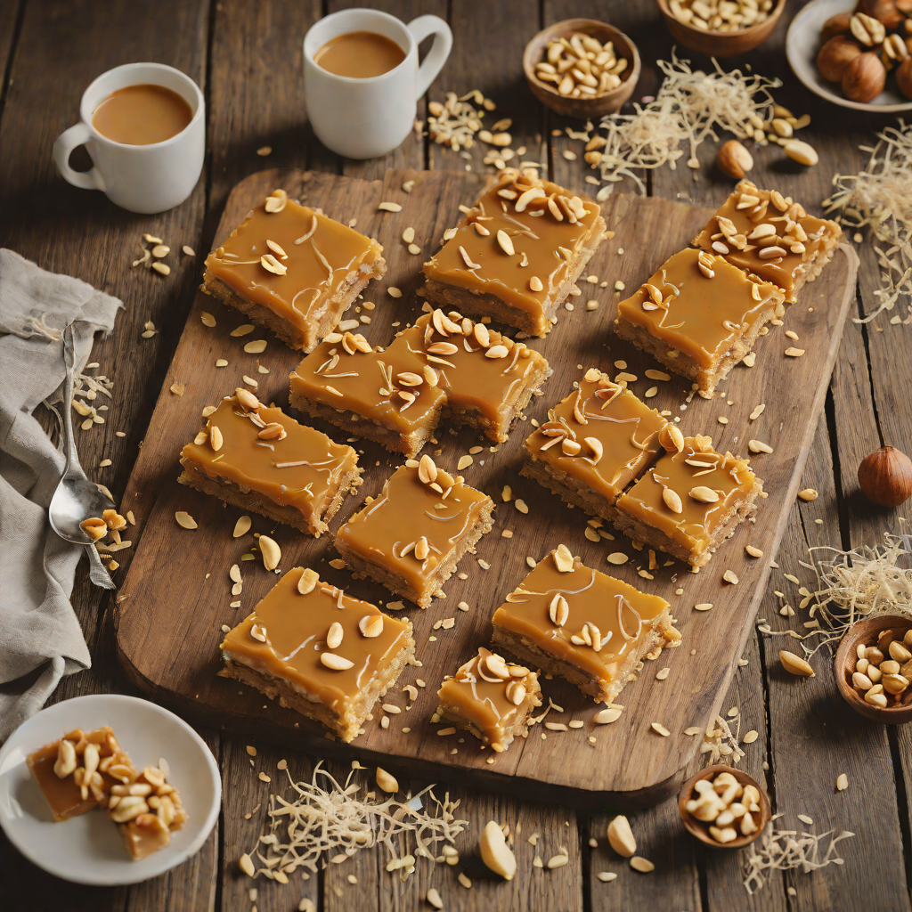 Golden Caramel Slice with Macadamia Nuts
