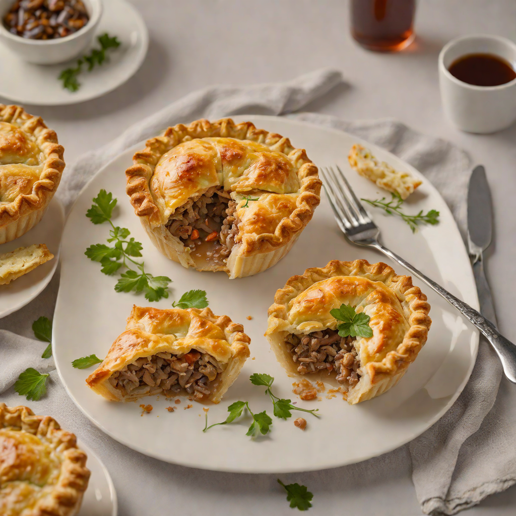 Oven-Baked Meat Pie with Puff Pastry Top
