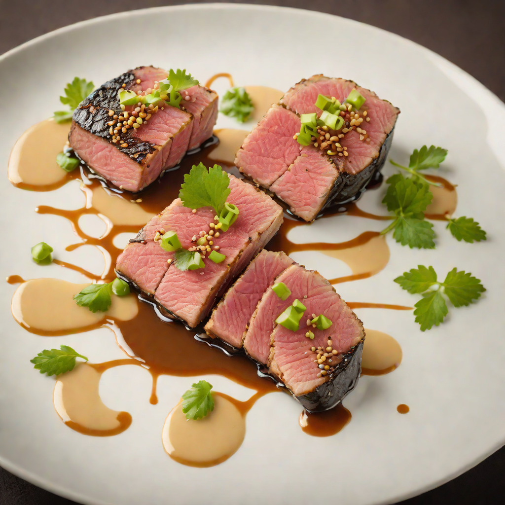 Pan-Seared Ahi Tuna with Wasabi Soy Glaze