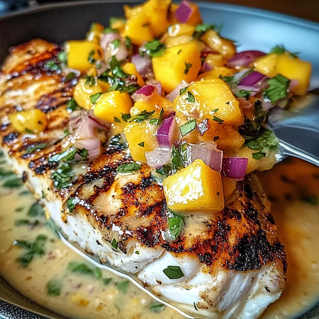 Pan-Seared Grouper with Spicy Mango Salsa