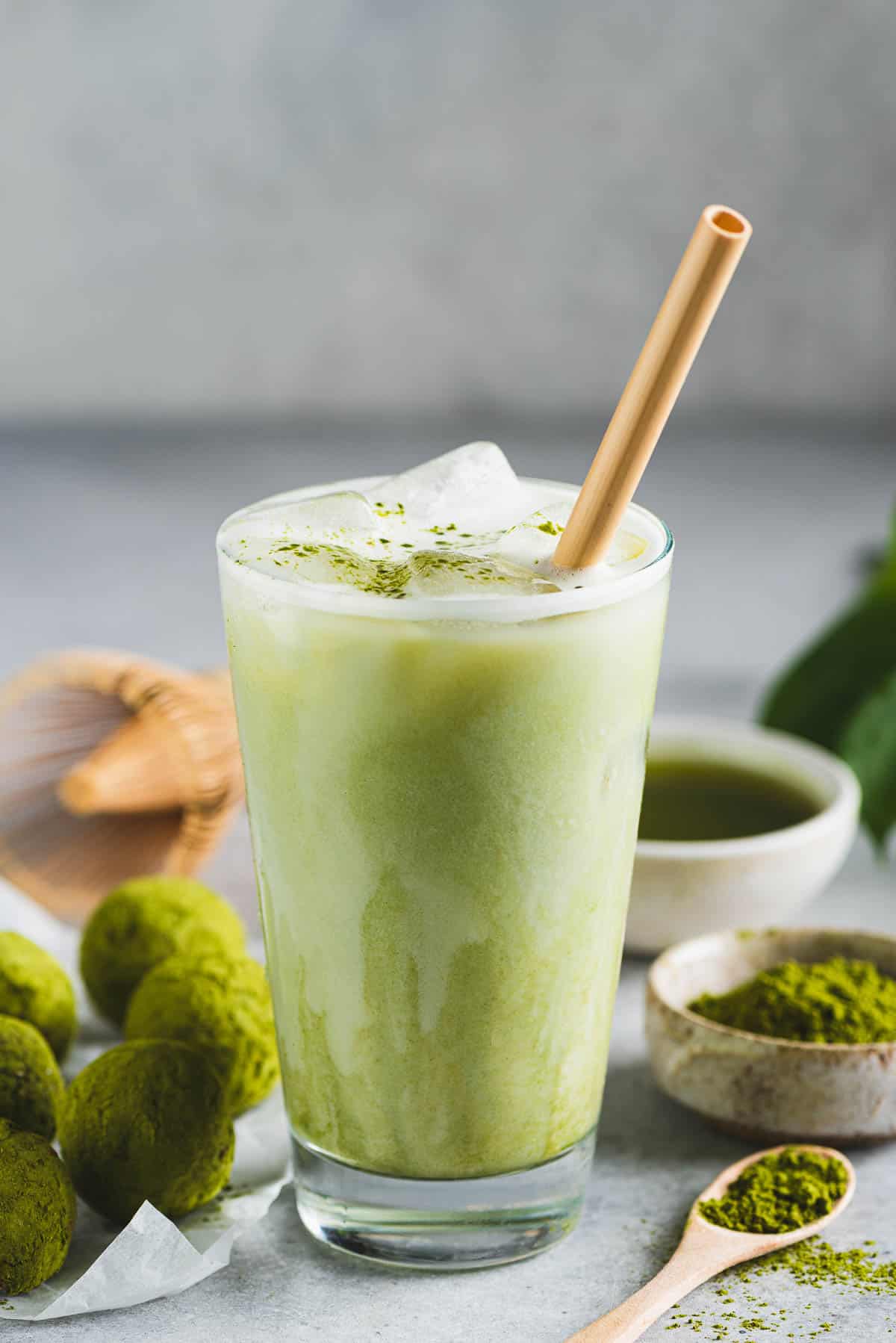 Matcha-Infused Vodka Fizz