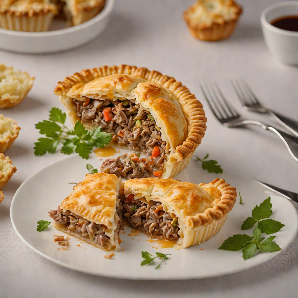 Oven-Baked Meat Pie with Flaky Puff Pastry