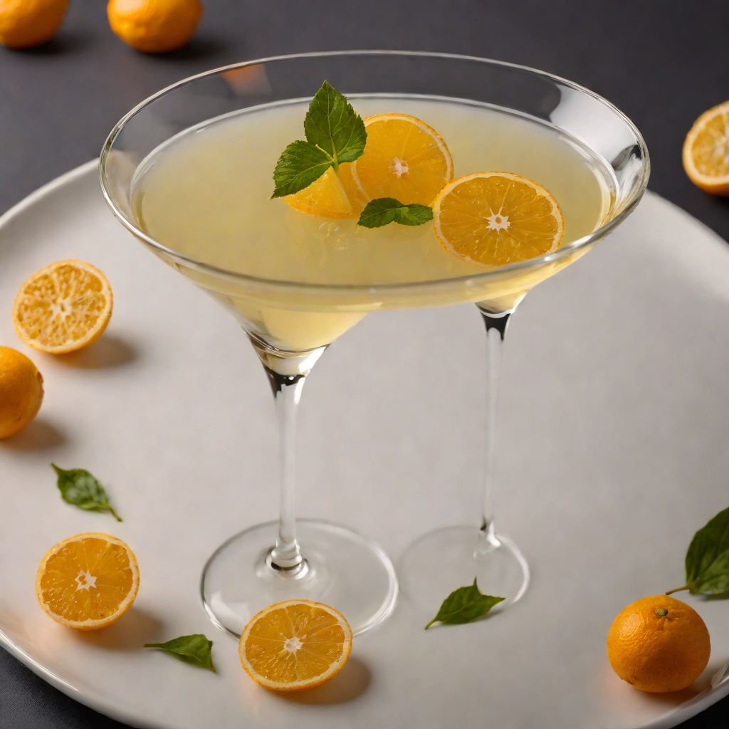 Citrus-Sake Martini with Yuzu Essence