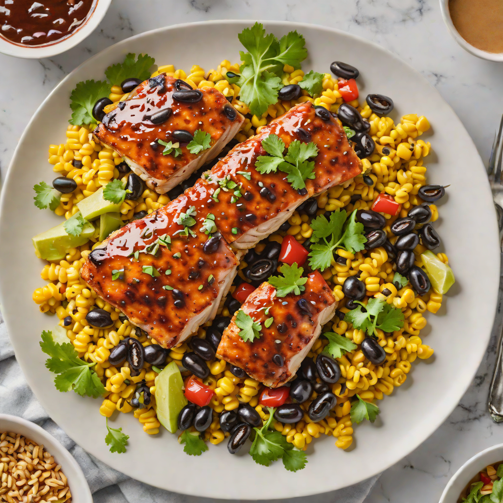 Chipotle Barbecue Chicken Sheet Pan Dinner with Roasted Corn and Black Beans