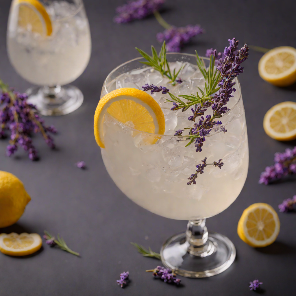 Lavender-Gin Fizz with Lemon Zest