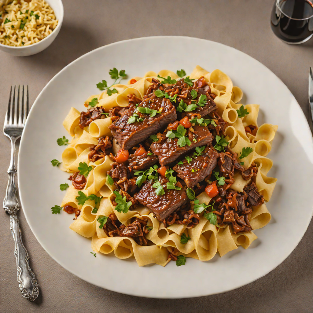 Slow-Braised Beef Short Rib Ragù with Pappardelle
