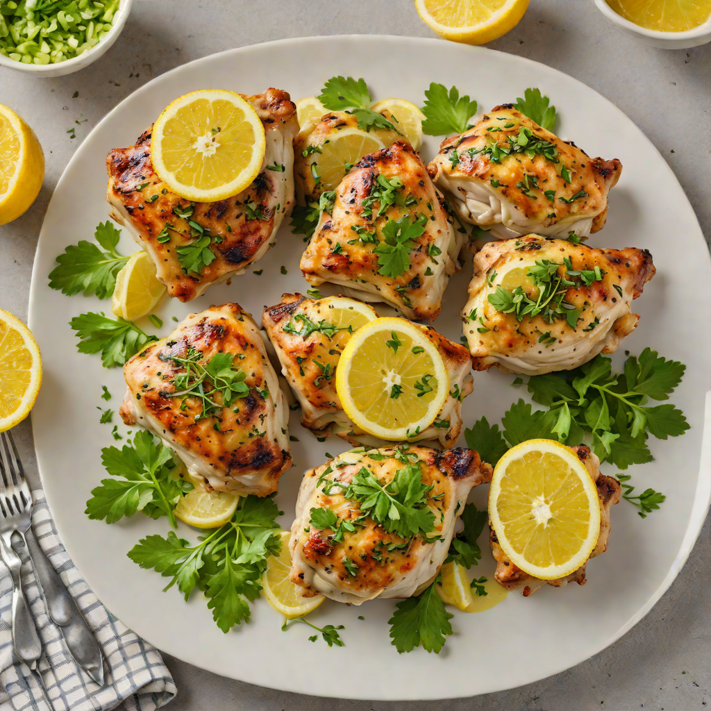 Baked Lemon-Parsley Chicken Thighs with Garlic Butter