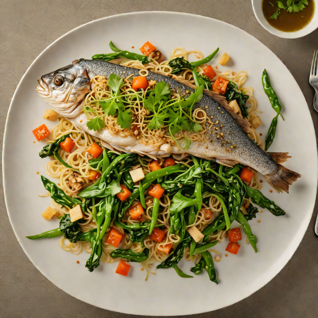 Stir-Fried Barramundi with Ginger and Garlic Greens