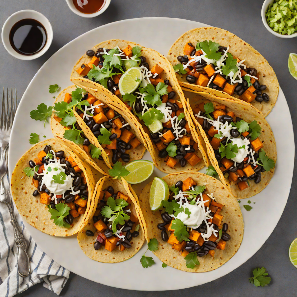 Broadway-Inspired Roasted Sweet Potato and Black Bean Tacos