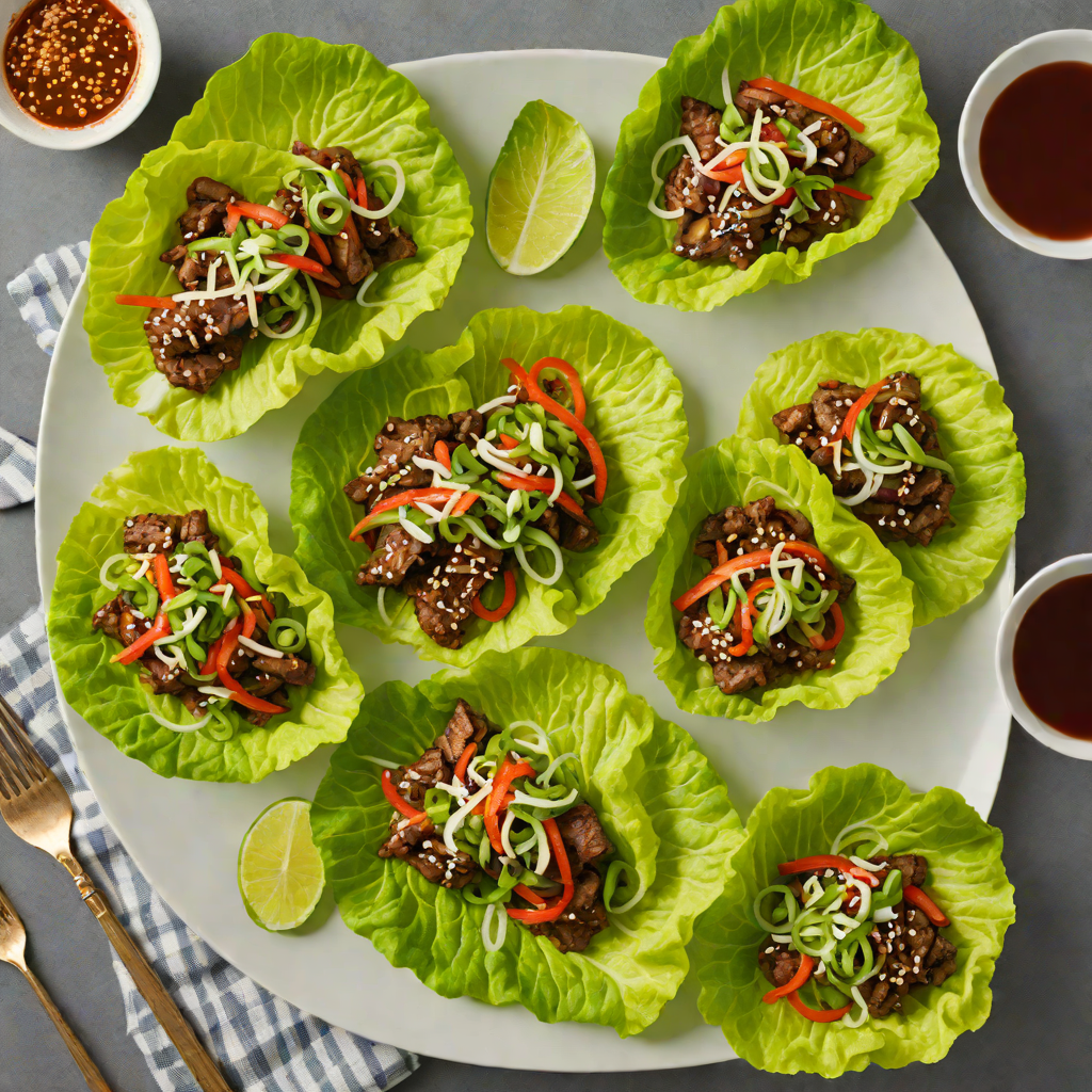 Grilled Street-Style Korean Beef Bulgogi Lettuce Wraps
