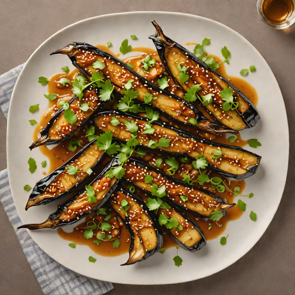 Miso-Glazed Eggplant with Ginger and Scallions