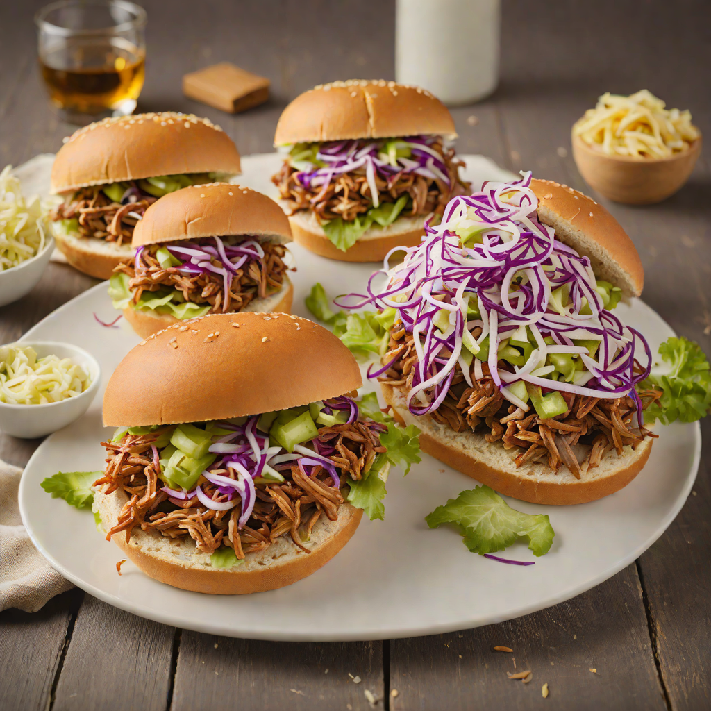 Barbecue-Style Pulled Pork Sandwiches with Tangy Slaw
