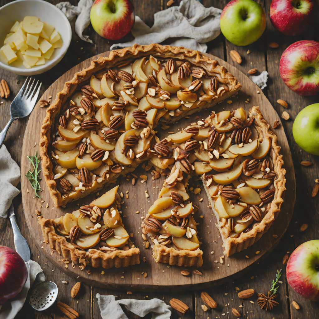 Pan-Seared Cinnamon Apple Tart with Almond Crust