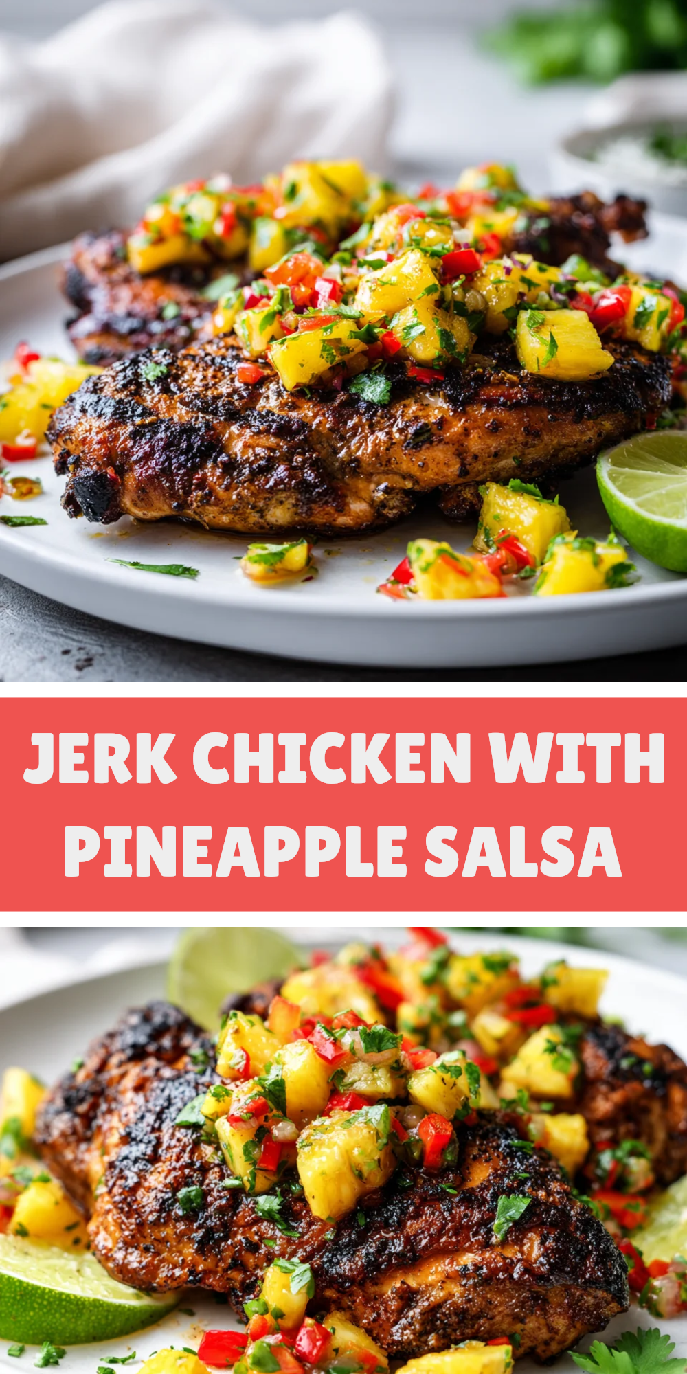 Stovetop Caribbean Jerk Chicken with Pineapple Salsa