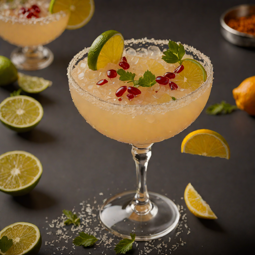 Citrus-Spiced Mezcal Sour with Chile Salt Rim