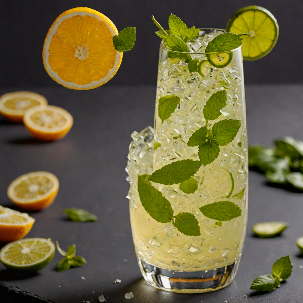 Citrus-Mint Sparkler with Jalapeño Twist