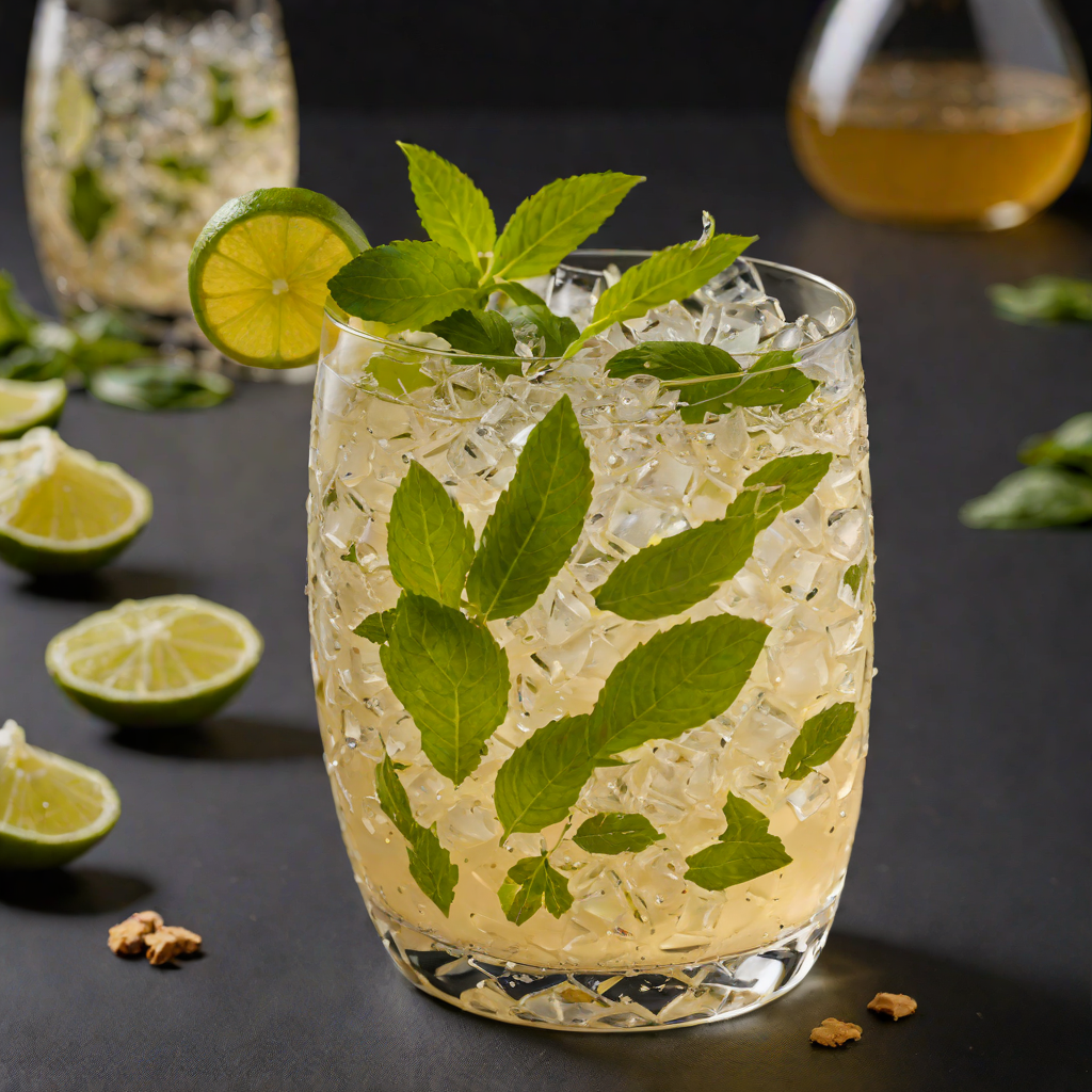 Ginger-Lemongrass Fizz with Thai Basil