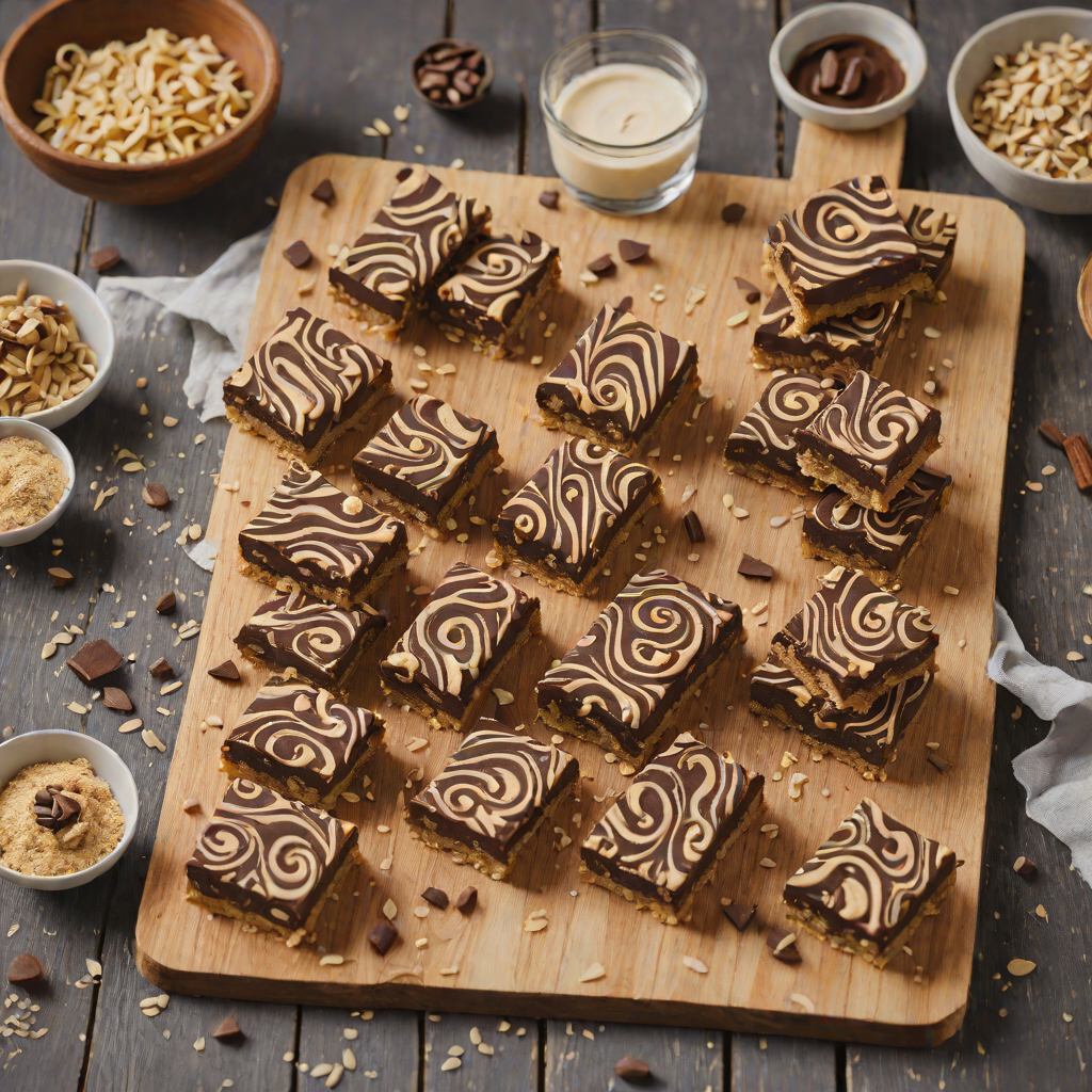 No-Bake Tahini Chocolate Swirl Bars
