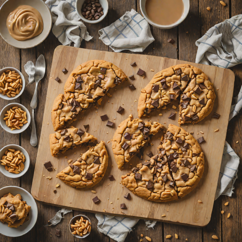 Quick Skillet Peanut Butter Chocolate Chip Cookie