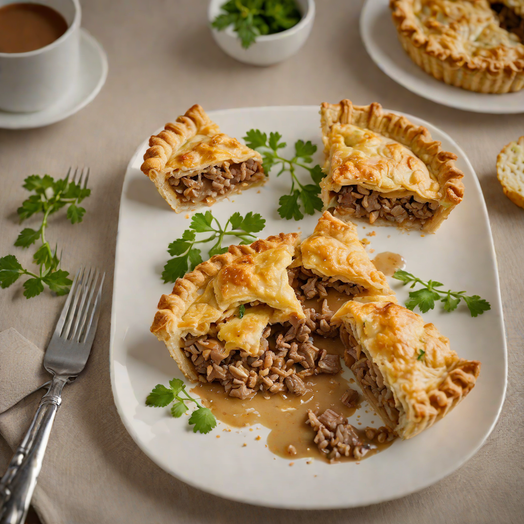 Oven-Baked Meat Pie with Flaky Pastry