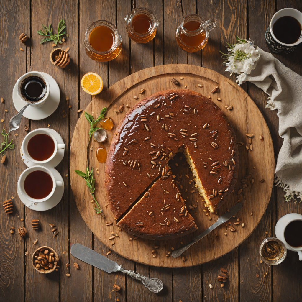 Turkish Coffee-Spiced Semolina Cake with Honey Syrup