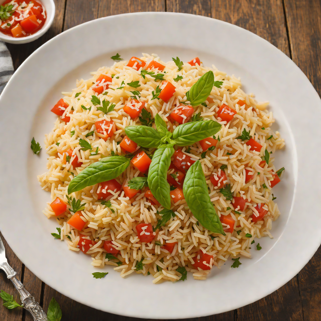 Herb-Infused Tomato Risotto with Parmesan