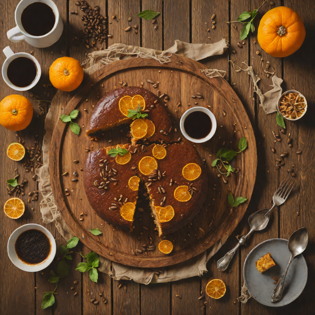 Turkish Coffee-Spiced Semolina Cake with Orange Syrup