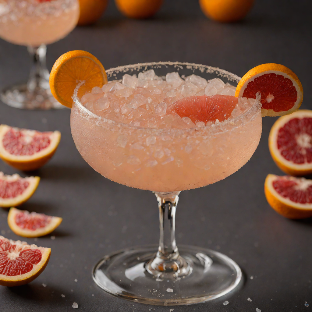Frozen Mezcal Paloma with Grapefruit and Chili Salt