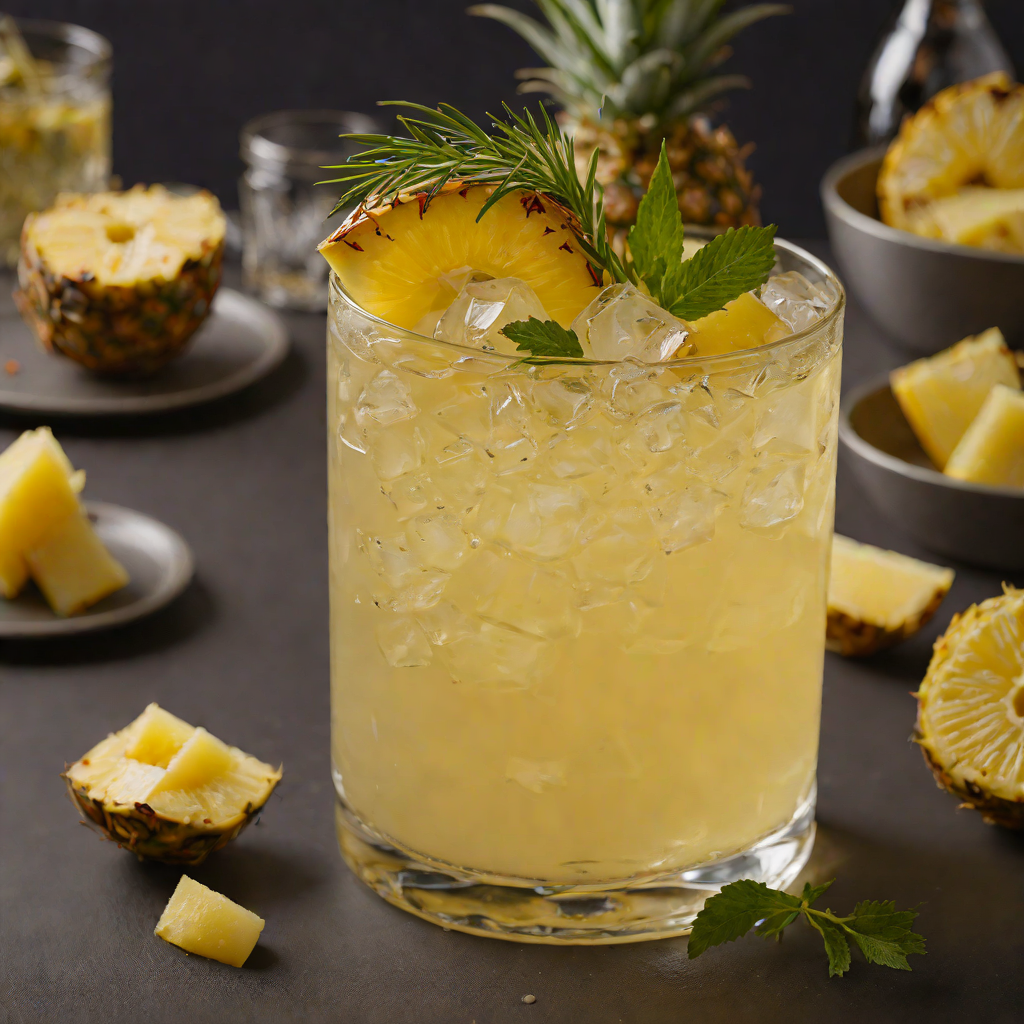 Spiced Pineapple Soju Collins