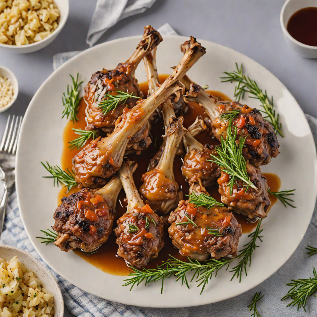 Oven-Baked Lamb Shanks with Rosemary and Garlic