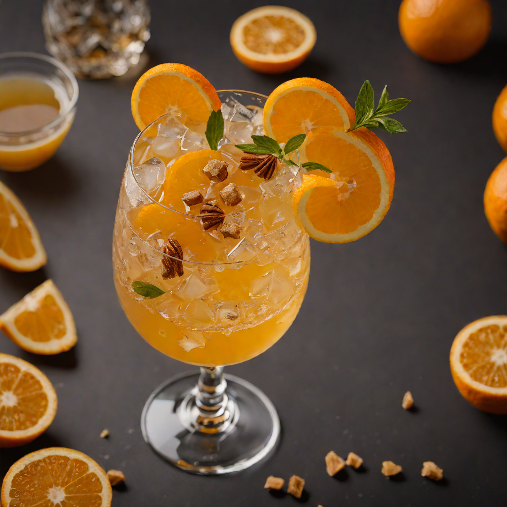 Ginger-Honey Bourbon Sour with Candied Orange