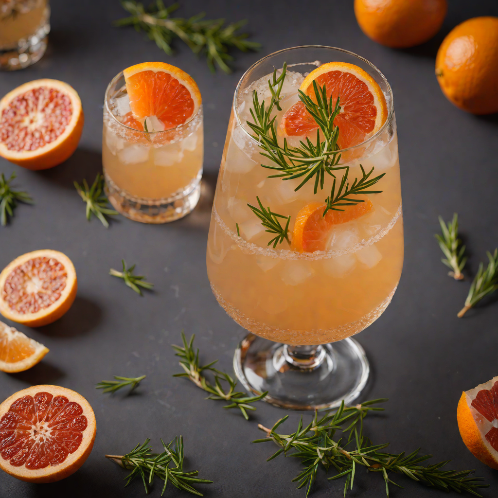 Rosemary-Infused Grapefruit Whiskey Sour
