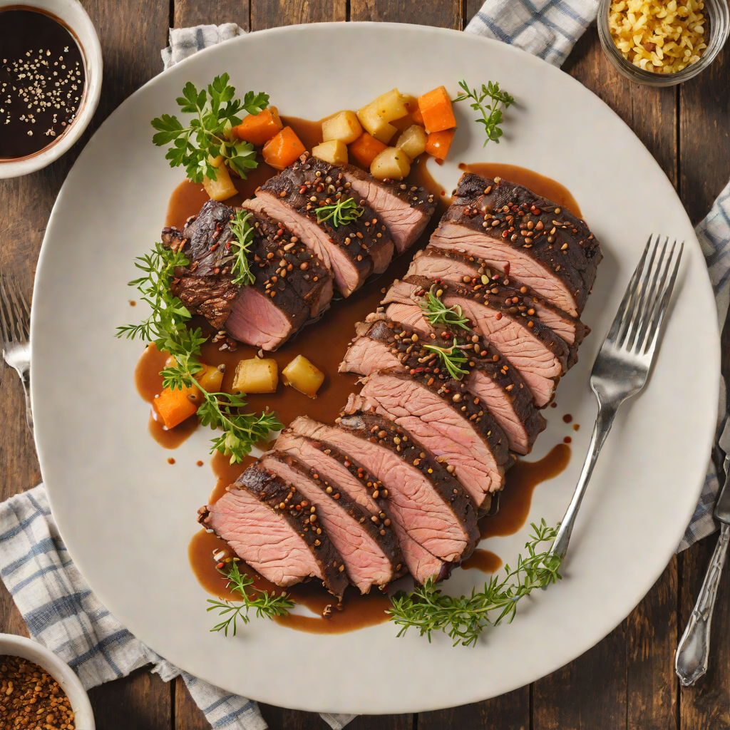 Slow-Cooked Beef Brisket with Wattleseed and Pepperberry Rub