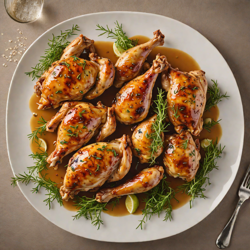 Honey-Glazed Cornish Hen with Sea Salt and Thyme