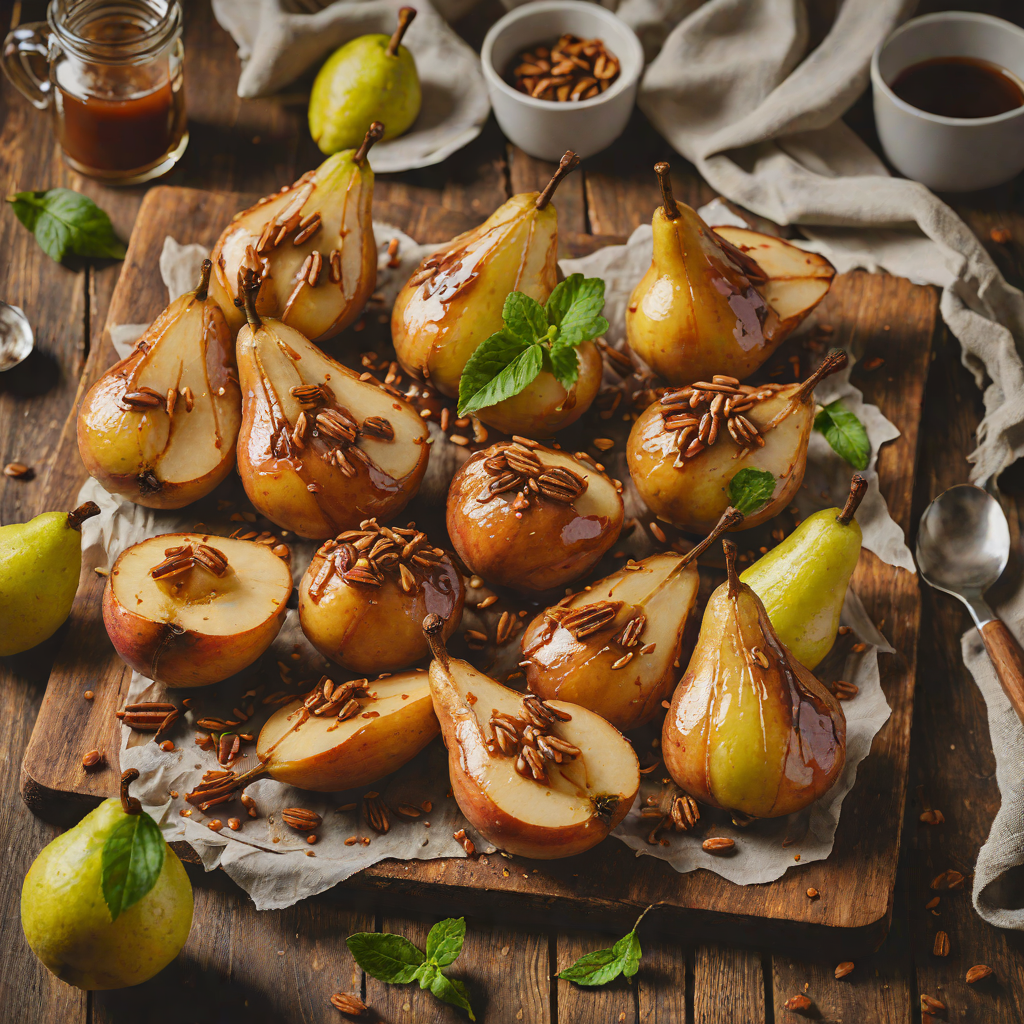 Oven-Roasted Pears with Cinnamon and Maple Glaze
