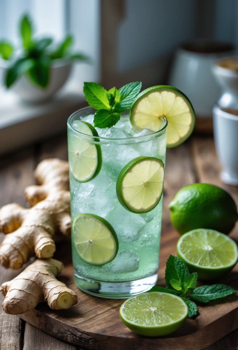 Ginger Basil Vietnamese Cooler