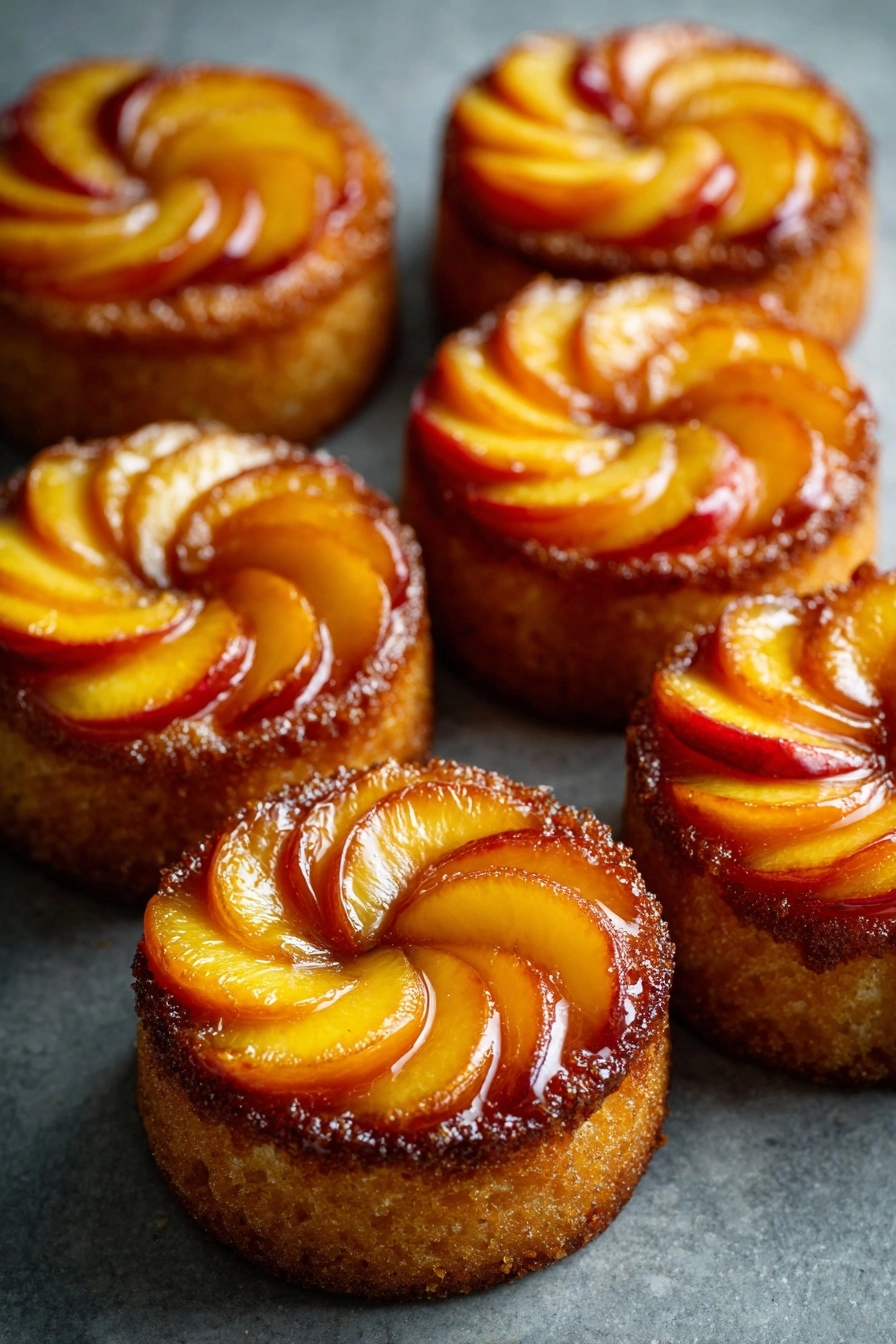 Mini Peach and Almond Tartlets with Honey Glaze