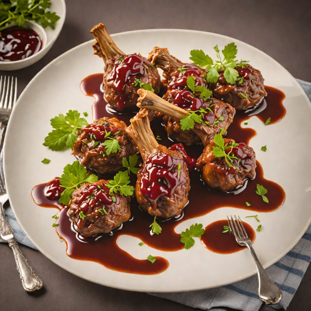 Slow-Cooked Lamb Shanks with Davidson's Plum Reduction