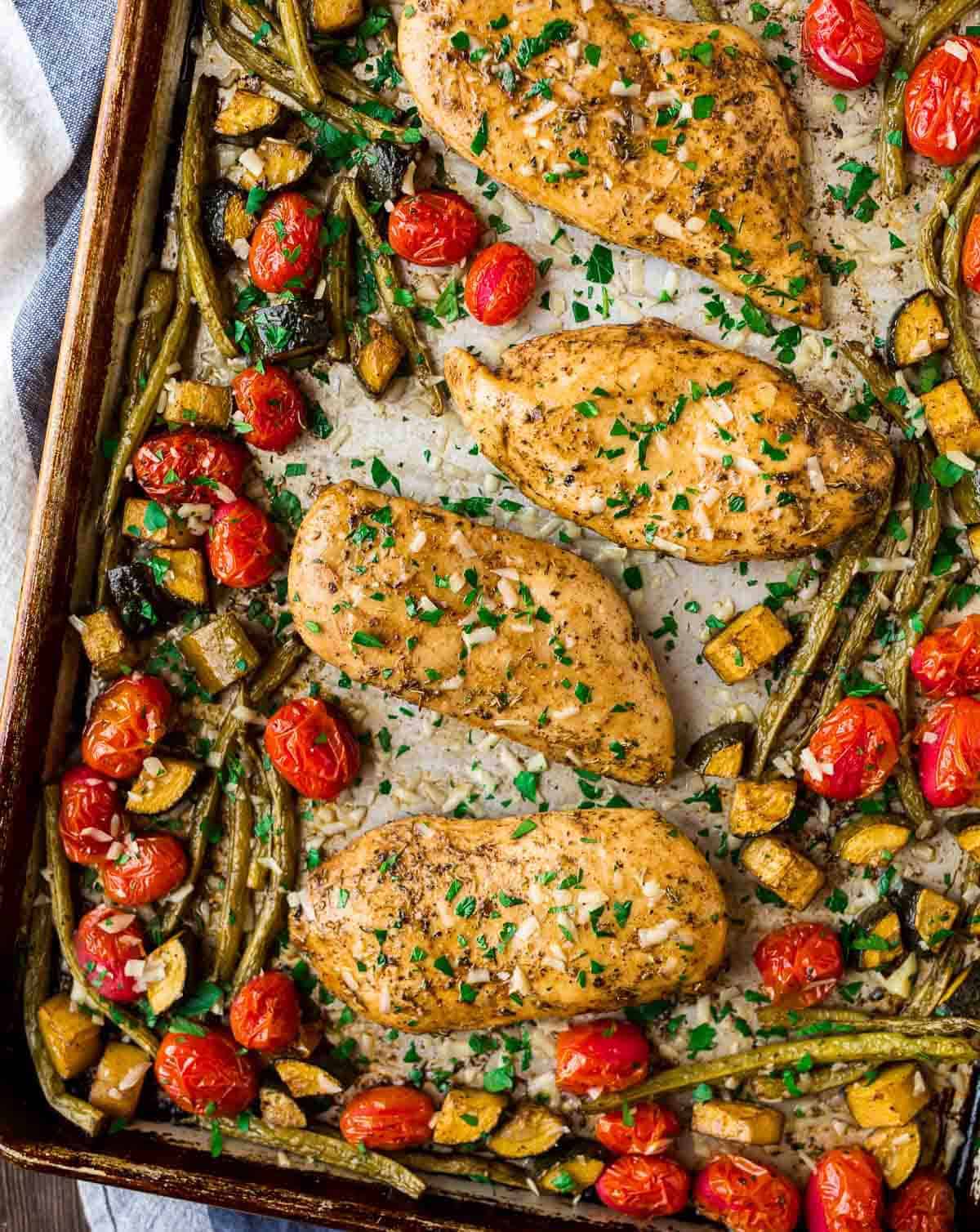 Italian Chicken and Vegetable Sheet Pan