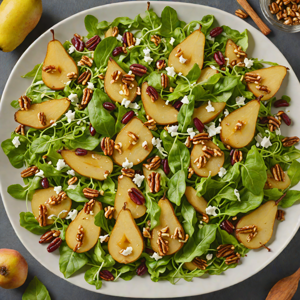 Caramelized Pear and Gorgonzola Salad with Toasted Walnuts