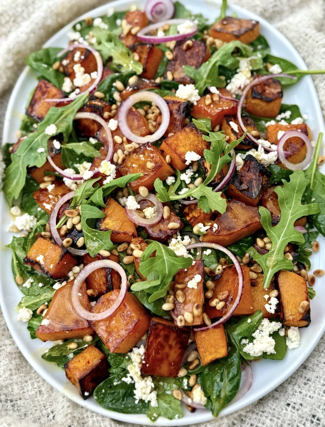 Wattleseed and Honey Roasted Pumpkin Salad