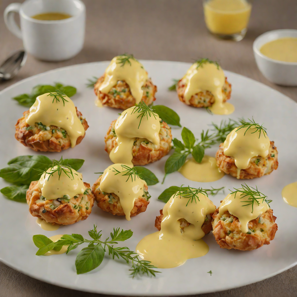 Spring Benedict Gougères with Herb Hollandaise