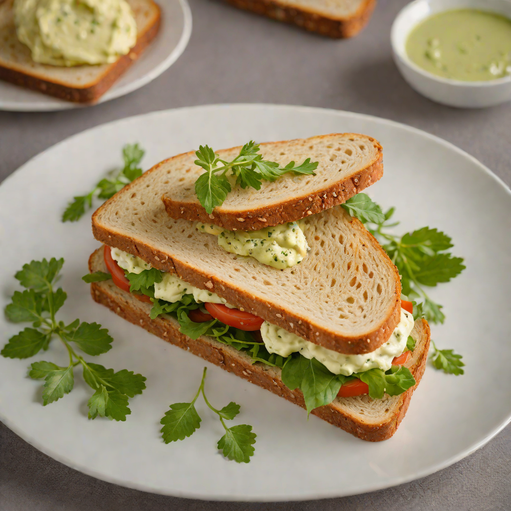 Seasonal Vegetable Sandwich with Herb Aioli on Sourdough